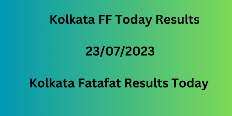 Kolkata ff results today